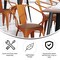 Flash Furniture Orange Metal Stack Chair with Teak Poly Resin Seat CH-31270-OR-PL1T-GG - alternate 2